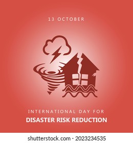  International Day for Disaster Risk Reduction, Vector illustration design.
