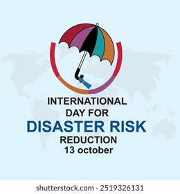 international day for disaster risk reduction vector