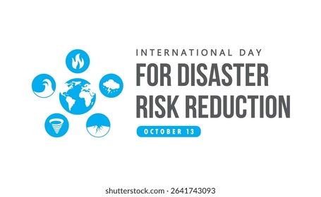 international day for disaster risk reduction vector concept design