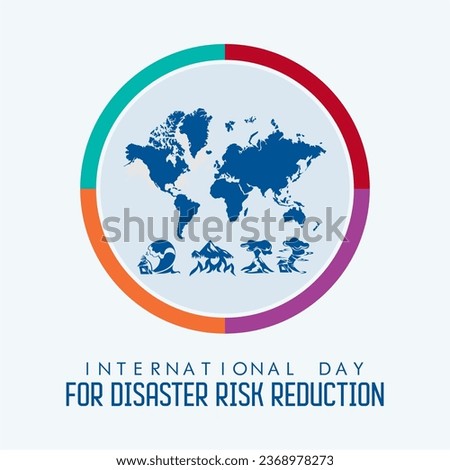 International Day for Disaster Risk Reduction, 13 October, Vector illustration design