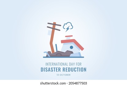 
International Day for Disaster Risk Reduction,13 October, Vector illustration design
