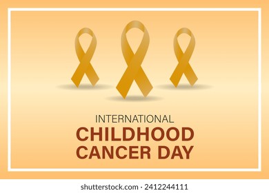 International Day for the Dissemination of Information about Childhood Cancer. The background of the ribbon for the fight against childhood cancer. Vector illustration