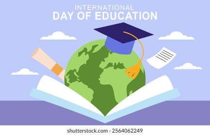 international day of education background celebrate on january 24 th.