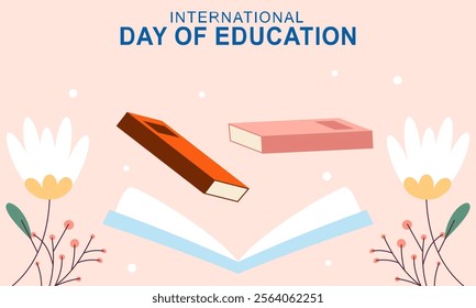 international day of education background celebrate on january 24 th.