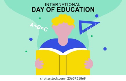international day of education background celebrated on january 24th.