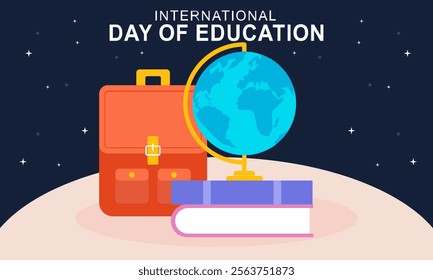 international day of education background celebrated on january 24th.