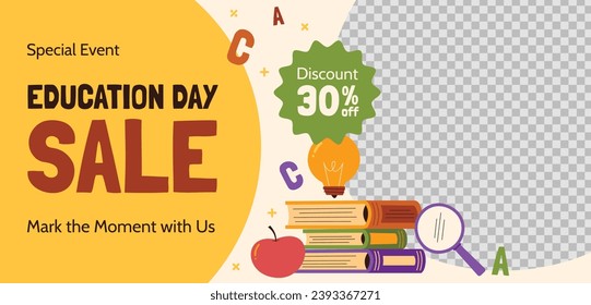 International Day of Education background. Happy International Education day celebration. January 24. Cartoon Vector illustration Template for Poster, Banner, Flyer, Greeting, Card, Post, Cover.