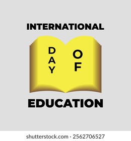 International day of education celebration a vector graphi design logo or template 