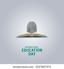 International Day of Education concept. International Education day design for banner, poster, 3d illustration.