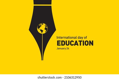 International Day of Education concept Illustration. 