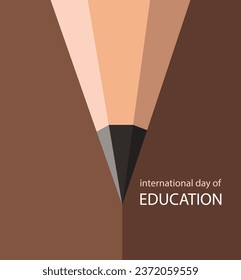 International Day of Education concept Illustration.Reading imagination concept for education holiday.