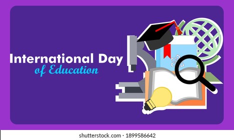 International Day of Education. Education concept vector illustration.