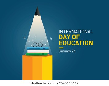 International day of education concept vector illustration background. Creative education day vector education concept.