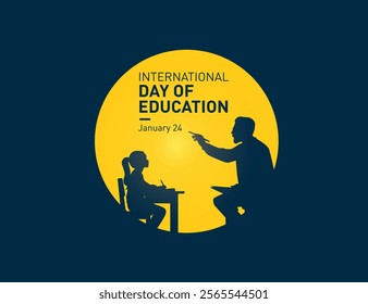 International day of education concept vector illustration background. Creative education day vector education concept.