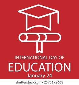 International Day of Education creative banner poster social media cover profile post design idea concept. International Education Day, Happy Teacher's Day