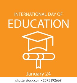 International Day of Education creative banner poster social media cover profile post design idea concept. International Education Day, Happy Teacher's Day