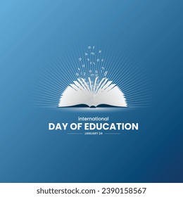 International Day of Education. Education day creative concept. international literacy day.