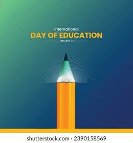 International Day of Education. Education day creative concept. international literacy day.