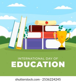 international day of education illustration design in flat style