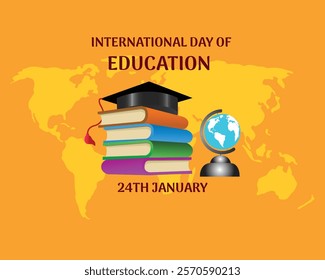 International Day of Education January 24 Commemorative day vector file.