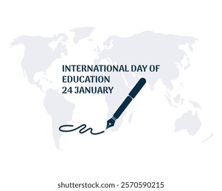 International Day of Education January 24 Commemorative day banner design vector file.