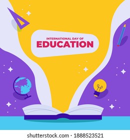 International Day of Education vector Illustration