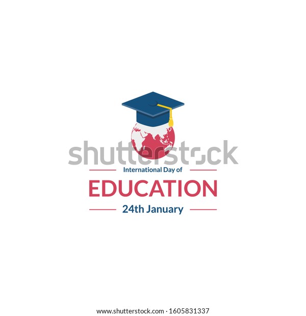 International Day Education Vector Illustration Stock Vector (Royalty