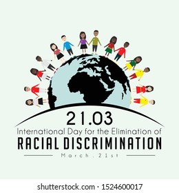 International Day for the Elimination of Racial Discrimination on march 21st with the colors of humans from various nations