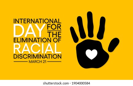 International Day for the Elimination of Racial Discrimination is observed annually on 21st March. Vector illustration.