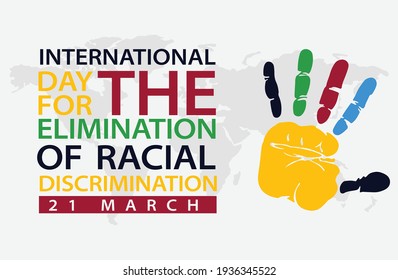 International Day for the Elimination of Racial Discrimination. creative design, concept, vector ,idea . Racial Discrimination day vector.