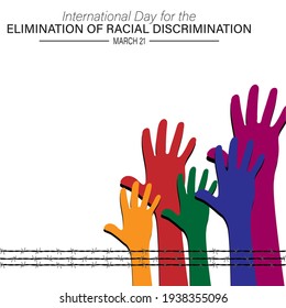 International Day for the Elimination of Racial Discrimination vector illustration.