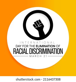 International day for the Elimination of Racial Discrimination is observed ever year on March 21, Vector illustration design