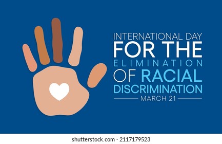 International day for the Elimination of Racial Discrimination is observed ever year on March 21, Vector illustration design