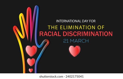 international day for the elimination of racial discrimination. background, banner, card, poster, template. Vector illustration