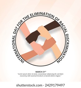 The International Day for the Elimination of Racial Discrimination with hands holding together