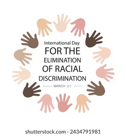 International Day for the Elimination of Racial Discrimination is on 21st March.