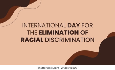 International Day for the Elimination of Racial Discrimination design vector