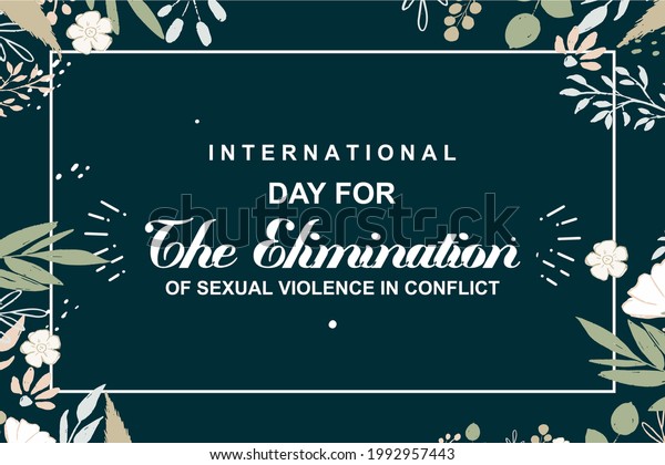 International Day Elimination Sexual Violence Conflict Stock Vector