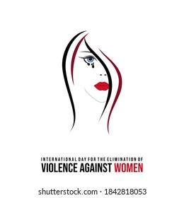 International Day for the Elimination of Violence against Women design with crying women vector illustration. Also good template for Female design.