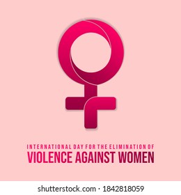 International Day for the Elimination of Violence against Women design with Female symbol icon vector illustration. Also good template for Female design.