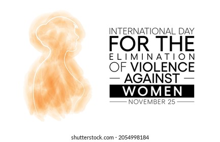 International Day for the Elimination of Violence against Women is observed every year on November 25 all across the world. Vector illustration