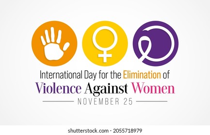 El Día Internacional de la Eliminación de la Violencia contra la Mujer se celebra cada año el 25 de noviembre en todo el mundo. Ilustración del vector