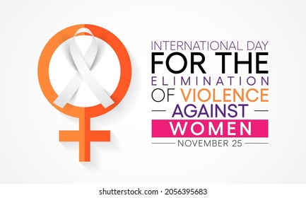 El Día Internacional de la Eliminación de la Violencia contra la Mujer se celebra cada año el 25 de noviembre en todo el mundo. Ilustración del vector