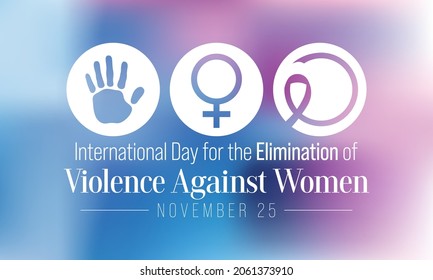 El Día Internacional de la Eliminación de la Violencia contra la Mujer se celebra cada año el 25 de noviembre en todo el mundo. Ilustración del vector