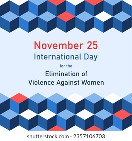 International Day for the Elimination of Violence Against Women on November 25. Social media announcement poster.