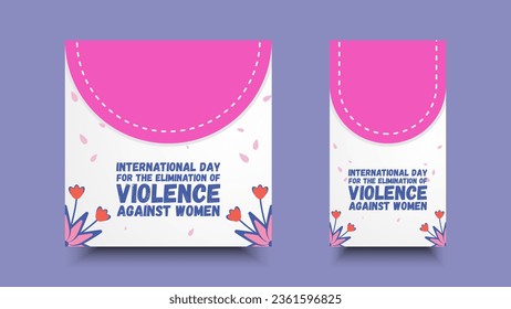 International Day For The Elimination Of Violence Against Women. Design for presentations, backgrounds, banners, posters, covers