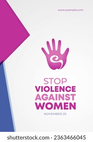 International Day For The Elimination Of Violence Against Women. Design for presentations, backgrounds, banners, posters, covers