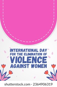 International Day For The Elimination Of Violence Against Women. Design for presentations, backgrounds, banners, posters, covers