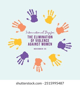 International Day for the Elimination of Violence against Women vector design template good for celebration usage. flat design. eps 10.