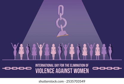 Dia Internacional para a Eliminação da Violência contra as Mulheres. Ilustração vetorial do símbolo da fita branca da violência contra as mulheres. Adequado para banners, web, mídia social, cartões de saudação etc